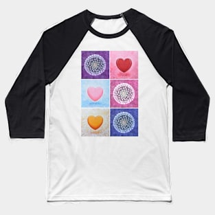 Love Hearts and Dandelions Baseball T-Shirt